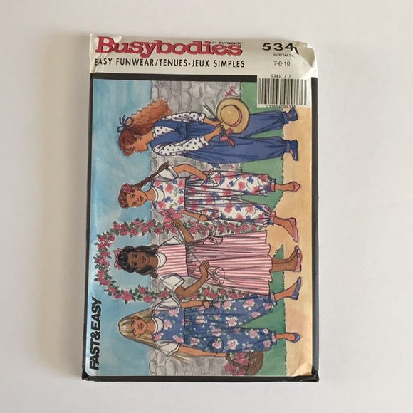 Butterick Other - 🧵3for12🧵 VTG Busybodies Butterick Pattern 5341 Child’s Jumper Jumpsuit